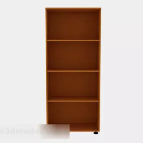 Brown Wooden Home Display Cabinet 3d model