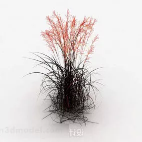 Weed With Flower Plant 3d model