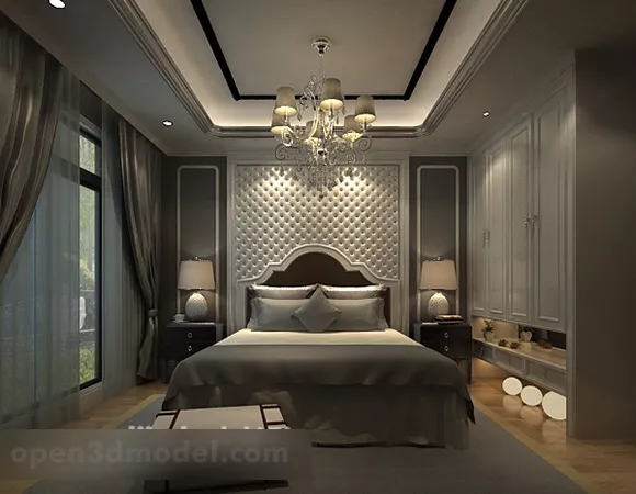 European Style Bedroom 3d model European Style Bedroom 3d model