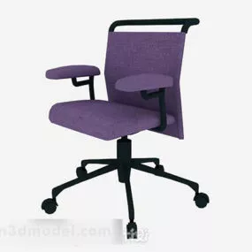 Purple Fabric Office Chair 3d model
