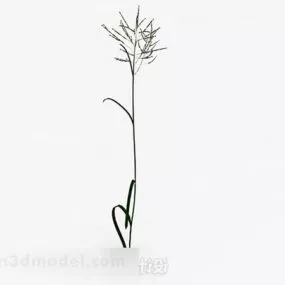 Green Grass Flower Plant 3d model