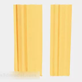 Fresh Yellow Curtain 3d model