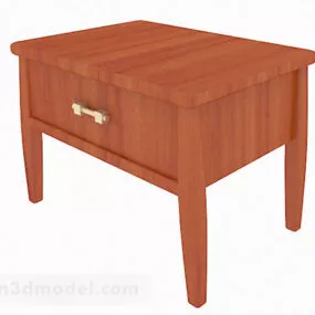 Fresh Brown Wooden Tea Table 3d model