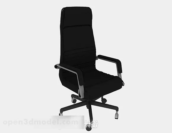 Black Leather Office Chair V2 3d model Black Leather Office Chair V2 3d model