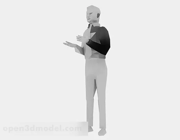 Low Poly Man Character 3d model
