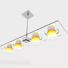 Yellow Chandelier V10 3d model