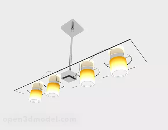 Yellow Chandelier V10 3d model Yellow Chandelier V10 3d model