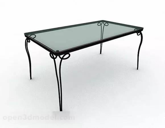 Glass Dining Table V2 3d model Glass Dining Table V2 3d model
