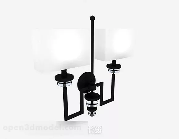 Black Wall Lamp 3d model Black Wall Lamp 3d model