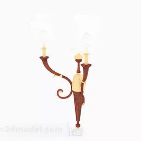 Brown Wall Lamp 3d model
