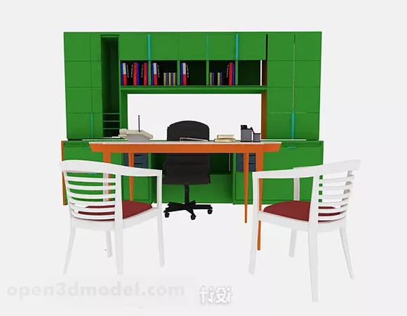 Green Desk V1 3d model Green Desk V1 3d model
