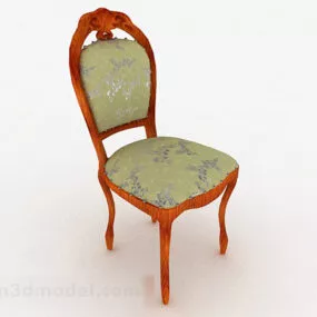 Wooden Home Chair Antique 3d model