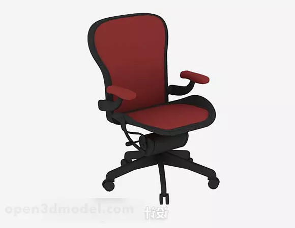 Red Office Chair V5 3d model Red Office Chair V5 3d model