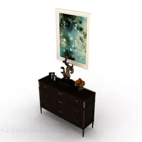 Wooden Decorative Office Cabinet 3d model