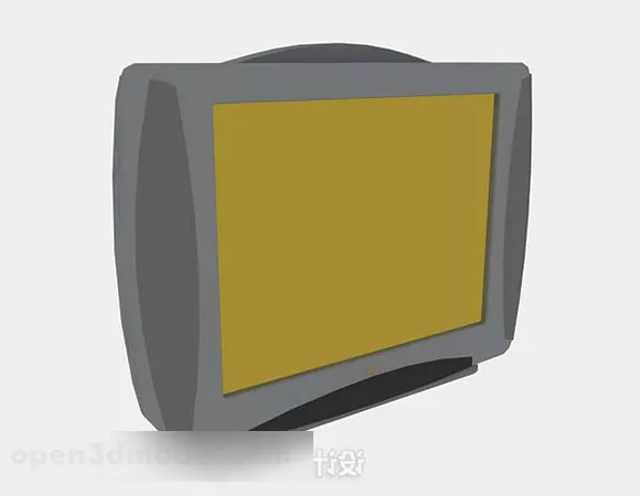 Gray Vintage Tv 3d model Gray Vintage Tv 3d model