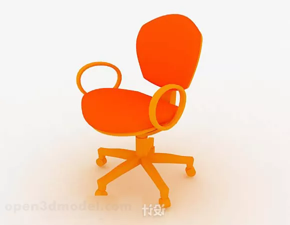 Orange Office Chair V1 3d model Orange Office Chair V1 3d model