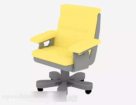 Yellow Office Chair V8 3d model Yellow Office Chair V8 3d model