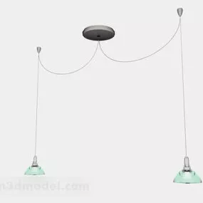 Green Chandelier V1 3d model