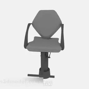 Gray Fabric Lounge Chair 3d model