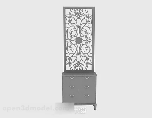 Home Chinese Partition 3d model Home Chinese Partition 3d model