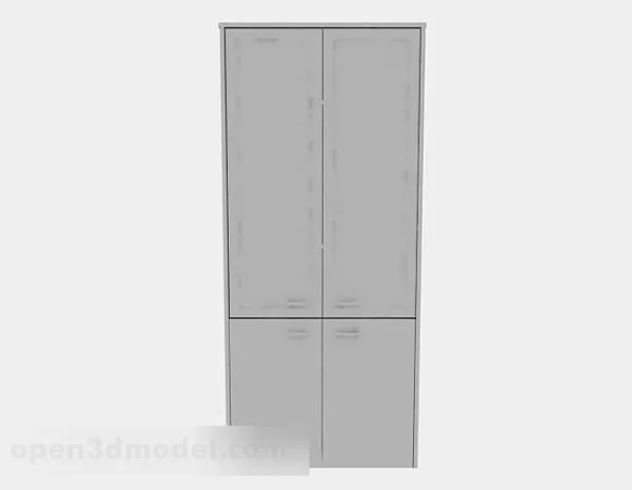 Rack Ofifran Simple Wood Panel 3d model