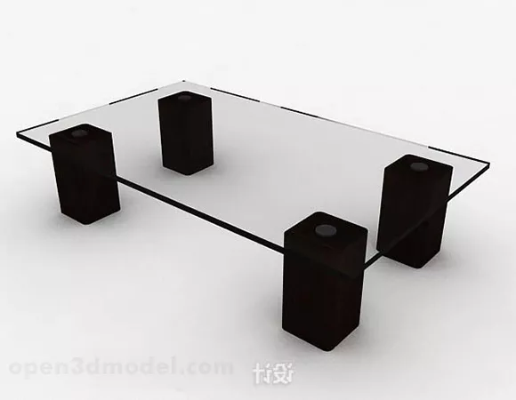 Square Glass Coffee Table V1 3d model Square Glass Coffee Table V1 3d model