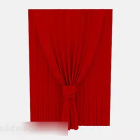 Red Curtain For Meeting Room 3d model
