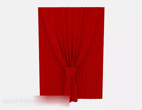 Red Curtain For Meeting Room 3d model Red Curtain For Meeting Room 3d model