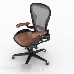 Brown Office Chair V1 3d model