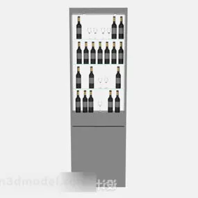 Gray Paint Wine Cooler V1 3d model