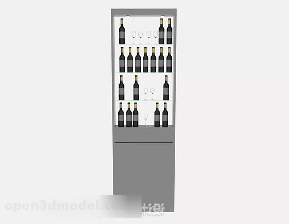 Gray Paint Wine Cooler V1 3d model Gray Paint Wine Cooler V1 3d model