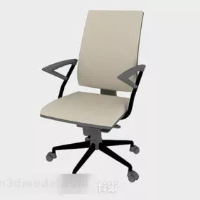 Brown Fabric Office Chair 3d model