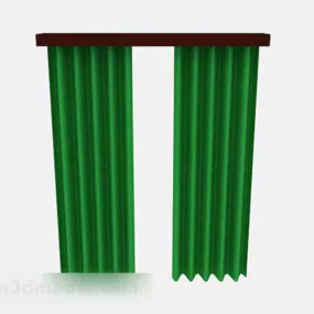 Lowpoly Green Curtain 3d model