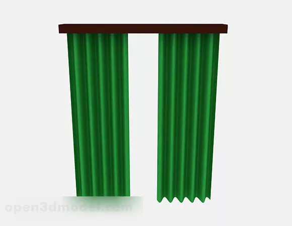 Lowpoly Green Curtain 3d model Lowpoly Green Curtain 3d model