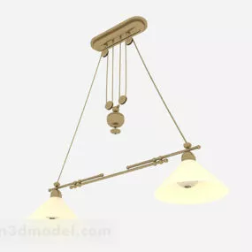 Kitchen Brass Chandelier 3d model