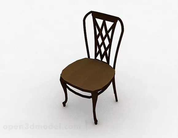 Wooden Brown Home Chair Design 3d model Wooden Brown Home Chair Design 3d model
