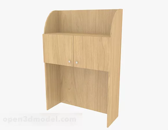 Yellow Wooden Display Cabinet Design 3d model Yellow Wooden Display Cabinet Design 3d model