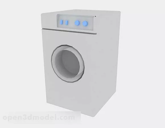 Gray Washing Machine 3d model Gray Washing Machine 3d model