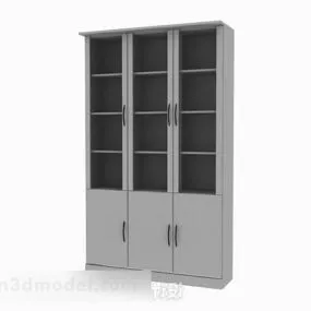 Gray Display Cabinet Design V1 3d model
