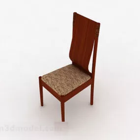Brown Wooden Home Chair Design V1 3d model