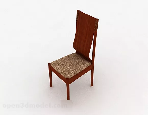 Brown Wooden Home Chair Design V1 3d model Brown Wooden Home Chair Design V1 3d model