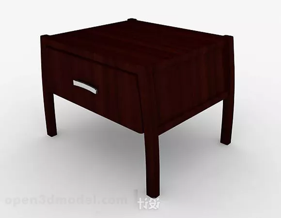 Brown Wooden Bedside Table Design V4 3d model Brown Wooden Bedside Table Design V4 3d model