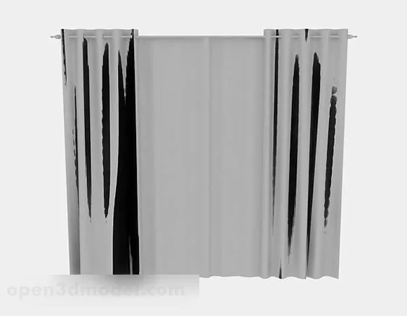 Gray Curtain V3 3d model Gray Curtain V3 3d model