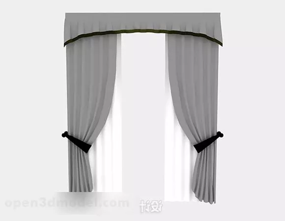 Modern Curtain 3d model Modern Curtain 3d model