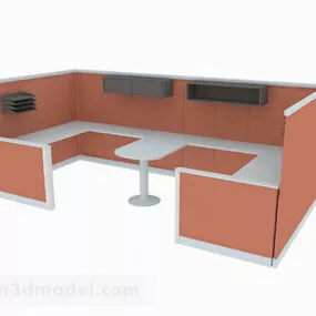 Orange Desk 3d model