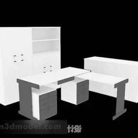 White Desk V1 3d model