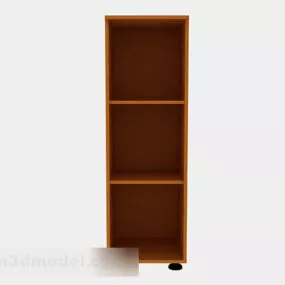 Brown Wooden Display Cabinet V1 3d model