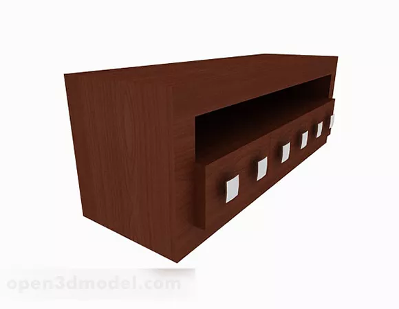 Brown Wooden Tv Cabinet V31 3d model Brown Wooden Tv Cabinet V31 3d model