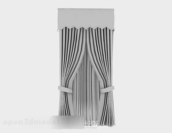 Gray Curtain V5 3d model Gray Curtain V5 3d model