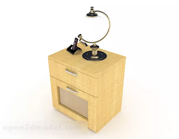 Yellow Bedside Table V1 3d model Yellow Bedside Table V1 3d model